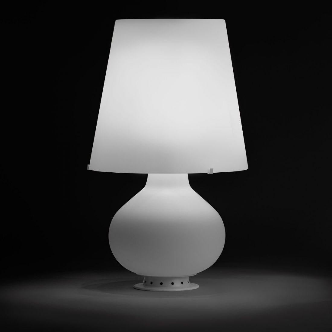 Enameled Large Max Ingrand Model #1853 'Fontana' Glass Table Lamp for Fontana Arte