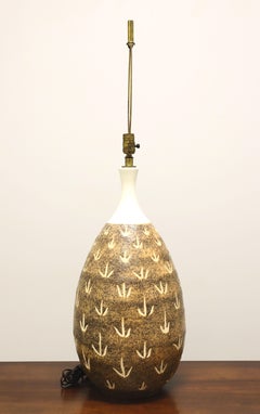 Extra Large Mid 20th Century Modern Pottery Lamp
