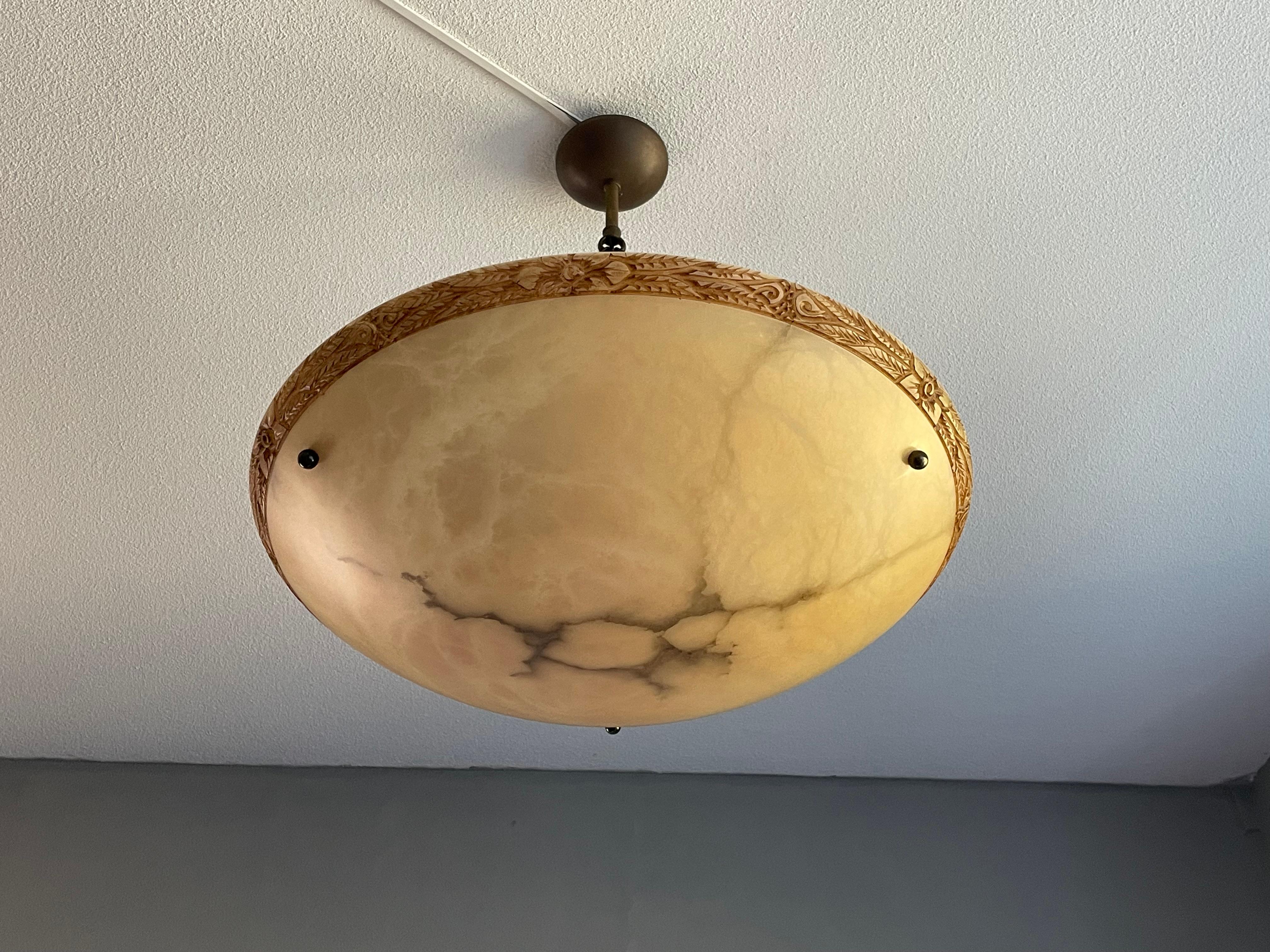 antique alabaster ceiling light