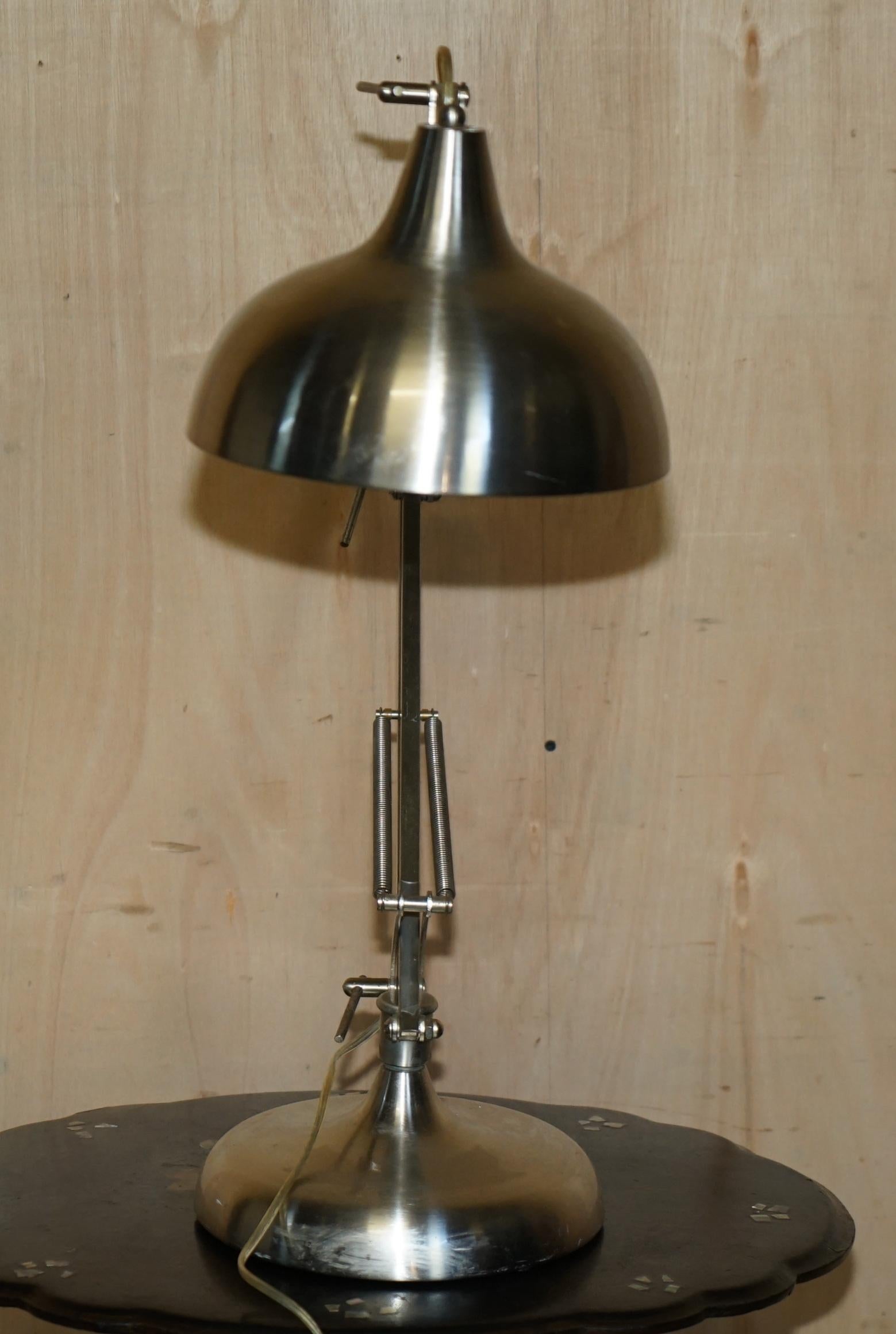 EXTRA LARGE MiD CENTURY MODERN ANGLEPOISE ARTICULATED TABLE LAMP FROM NICE For Sale 1