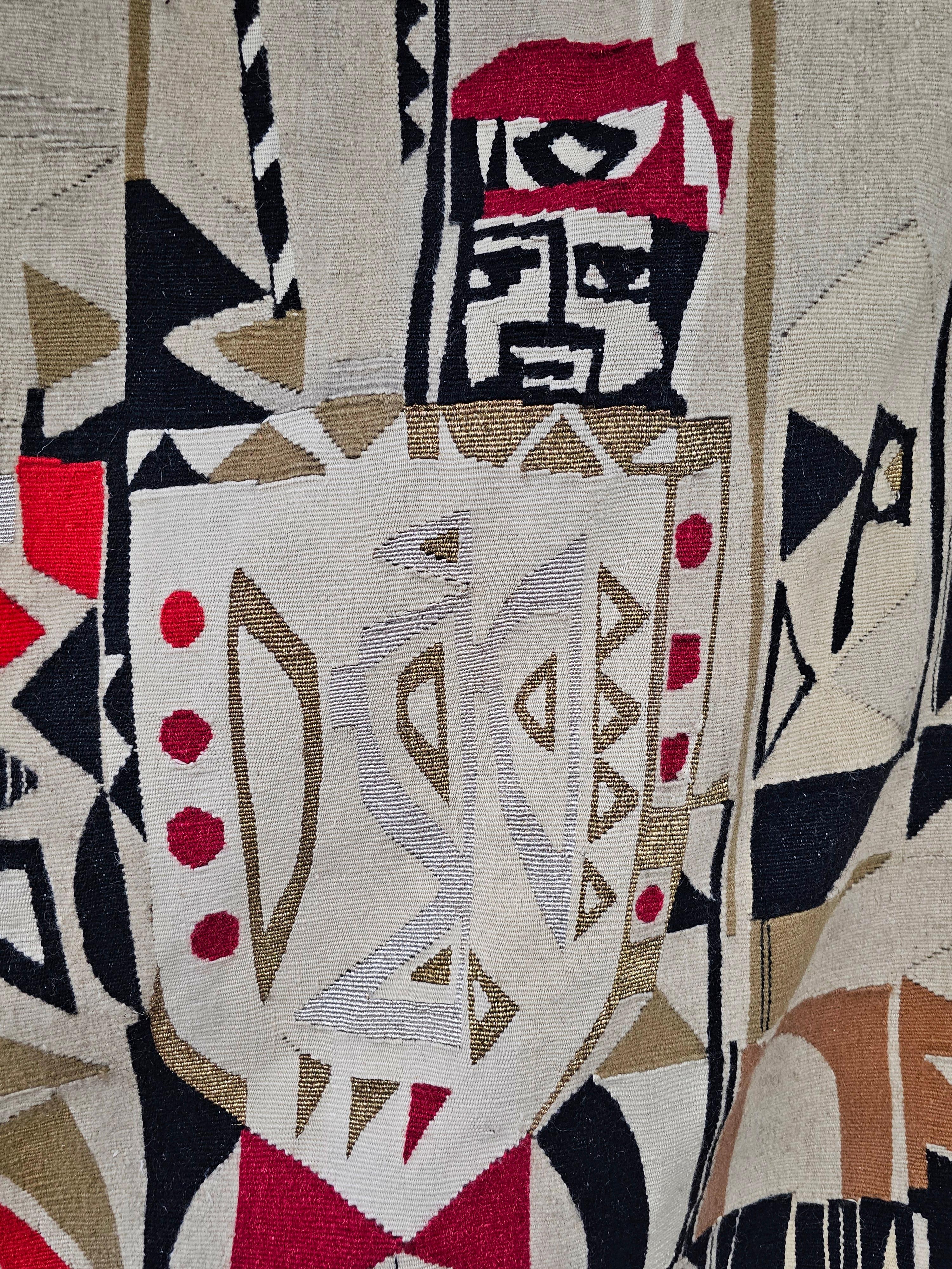 Extra Large Mid Century Modern Tapestry by Yugoslav Artist Mateja Rodiqi im Angebot 4