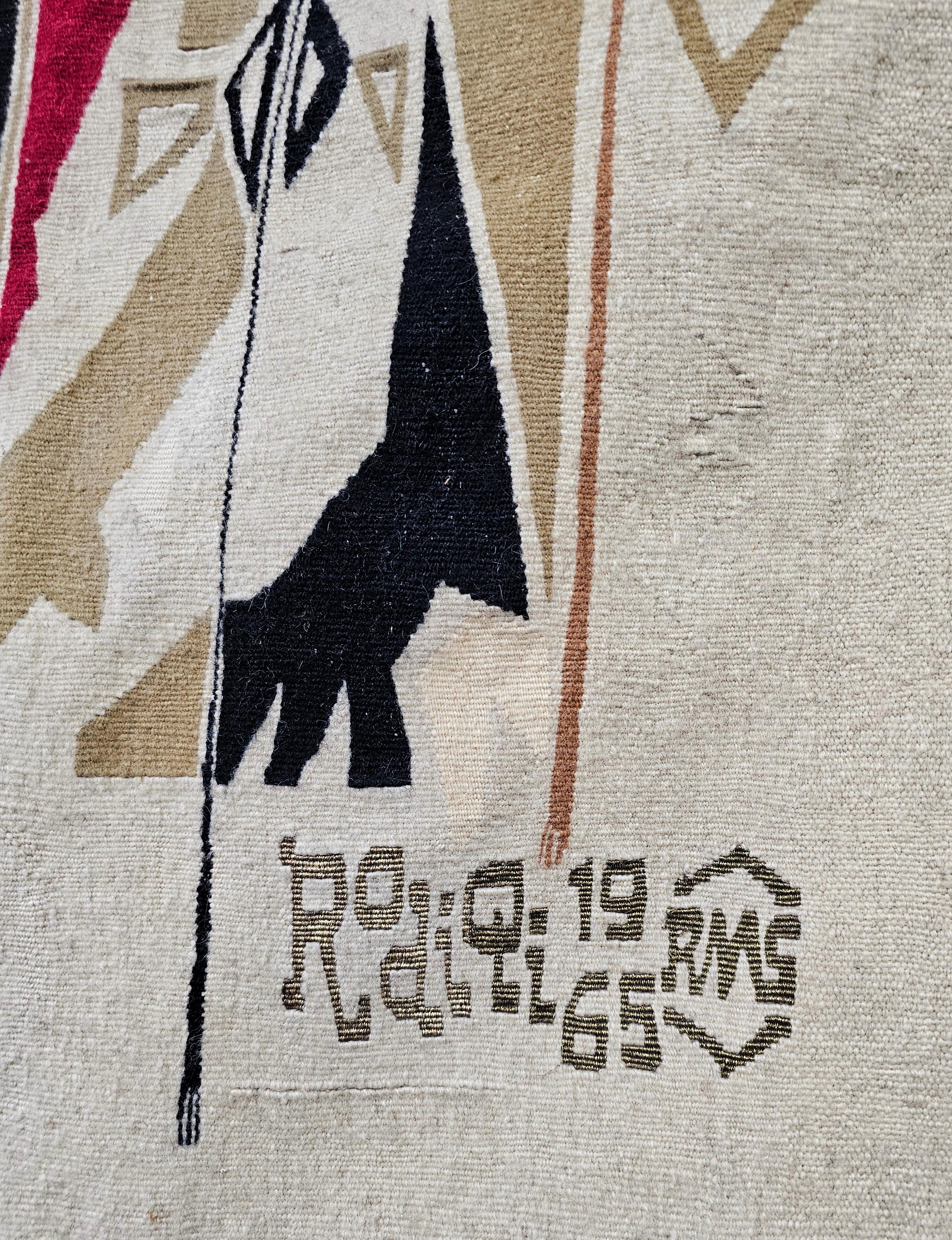 Extra Large Mid Century Modern Tapestry by Yugoslav Artist Mateja Rodiqi im Zustand „Gut“ im Angebot in Beograd, RS