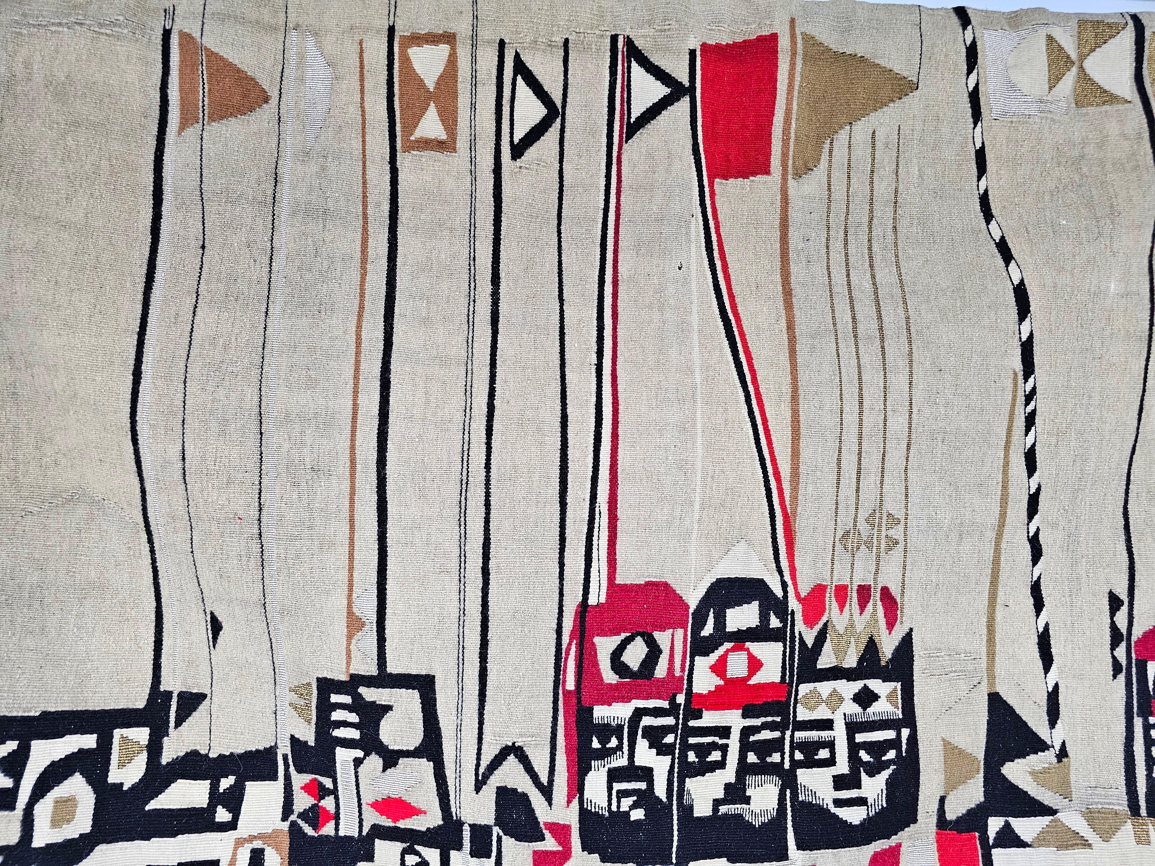 Extra Large Mid Century Modern Tapestry by Yugoslav Artist Mateja Rodiqi im Angebot 2