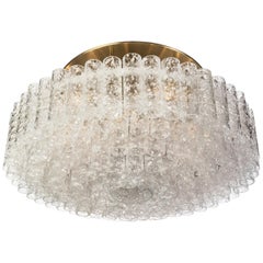 Extra Large Mid-Century Modernist, 1950s Flush Mount Chandelier, Doria Leuchten