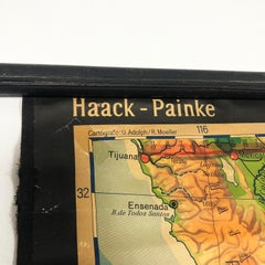 Extra Large Midcentury School Map of Mexico by Haack Painke Kooyman