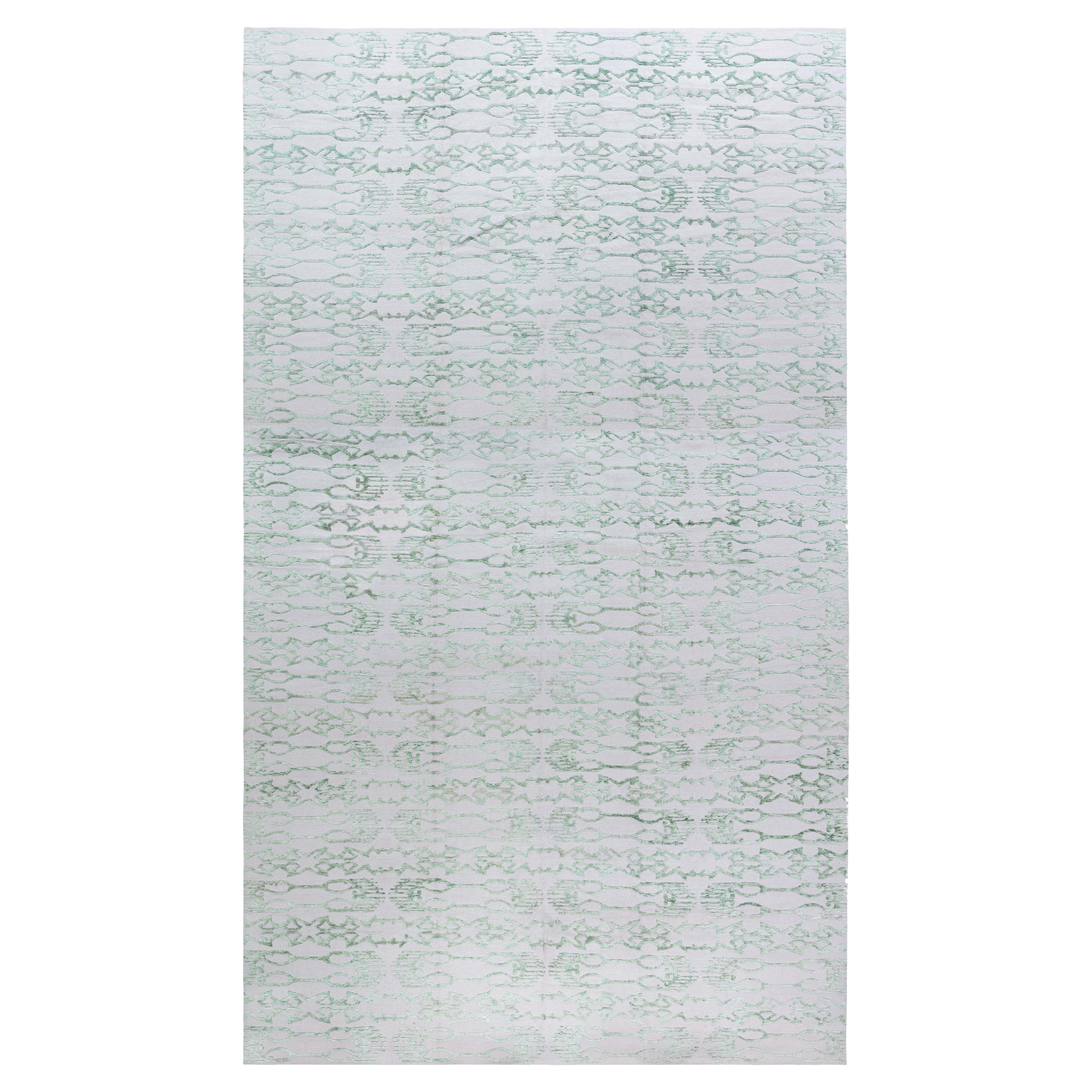 Extra-Large Modern Tibetan Rug in Silk and Wool by Doris Leslie Blau For Sale