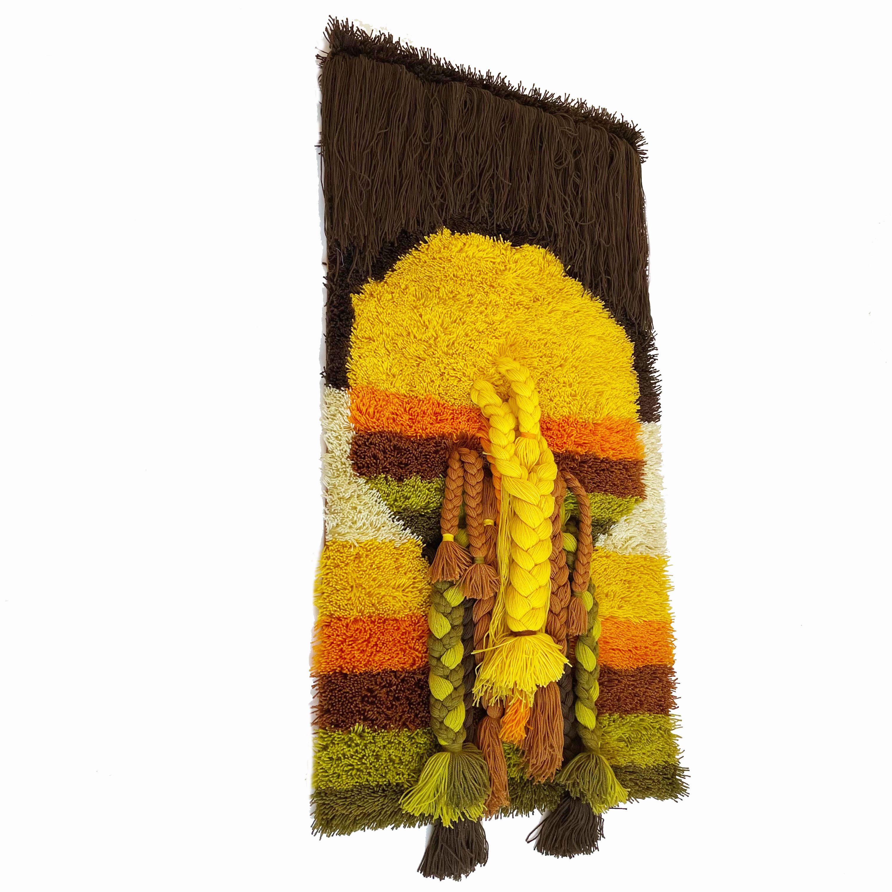 Article:

Wall rug


Decade:

1970s


Origin:

Netherlands


Producer:

Desso, Netherlands


This rug is a great example of 1970s pop art interior. Made in high quality weaving technique. This high quality high pile macrame