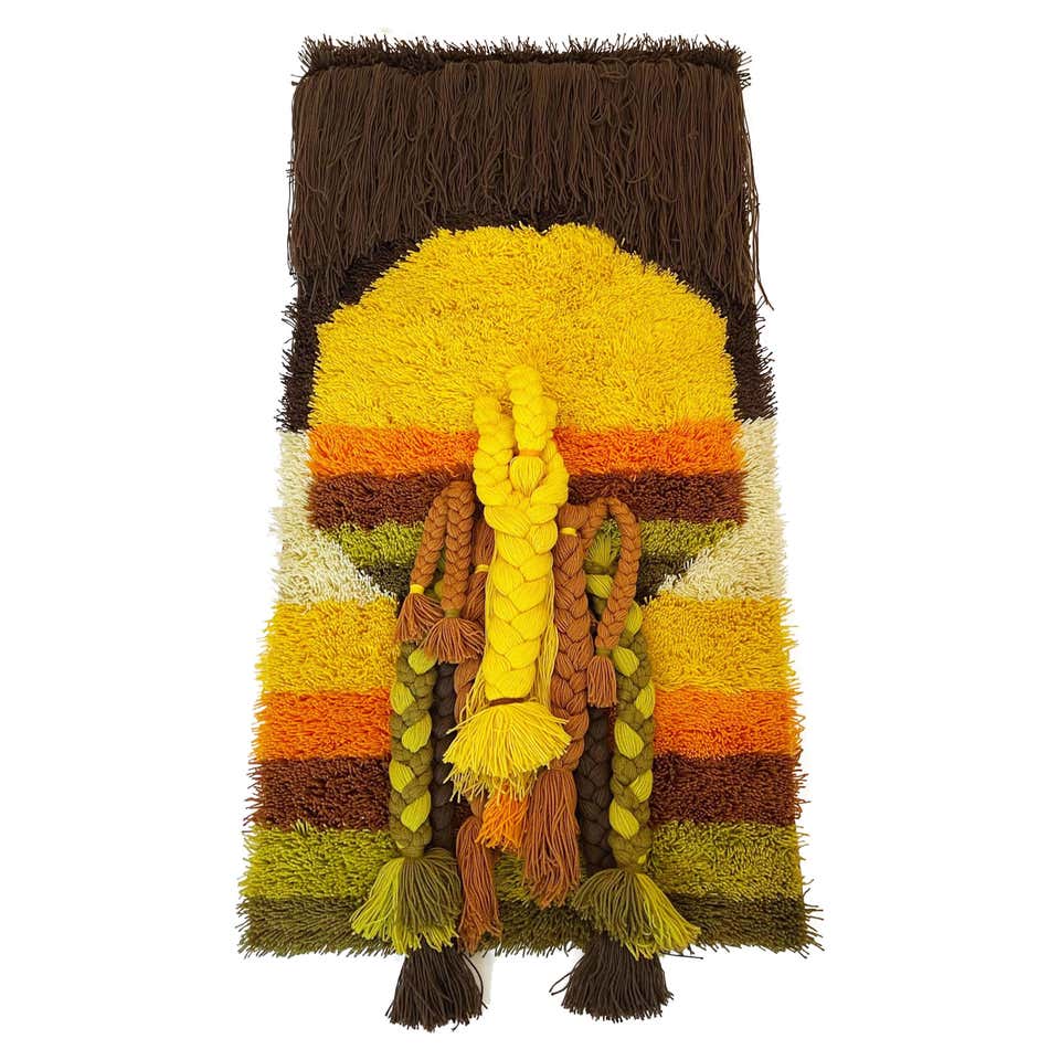 Extra Large Modernist Macrame Wall Rug by Desso Studio, Netherlands ...