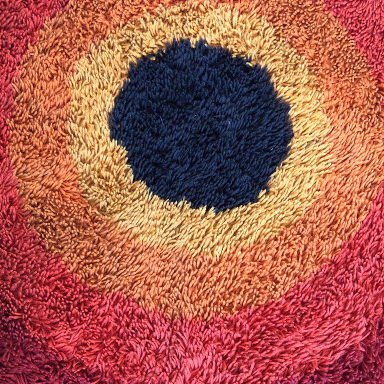 Extra Large Modernist Multi-Color High Pile Rya Rug by Desso ...