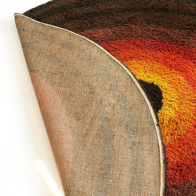 Extra Large Modernist Multi-Color High Pile Rya Rug by Desso ...