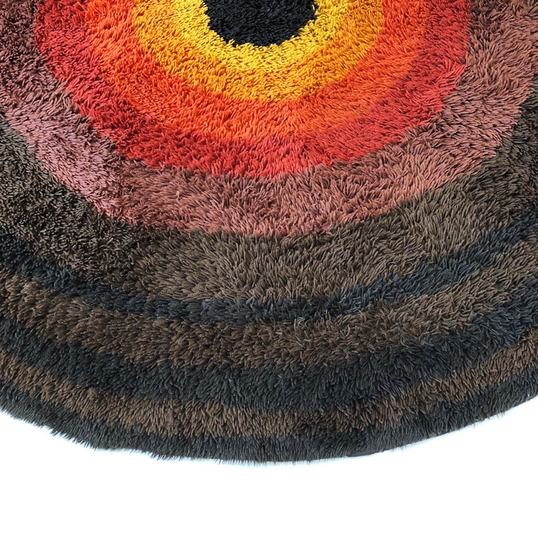 Extra Large Modernist Multi-Color High Pile Rya Rug by ... (768 x 768 Pixel)