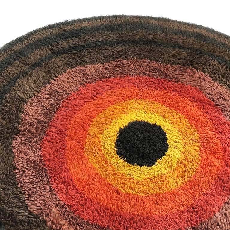 Extra Large Modernist Multi-Color High Pile Rya Rug by Desso ...