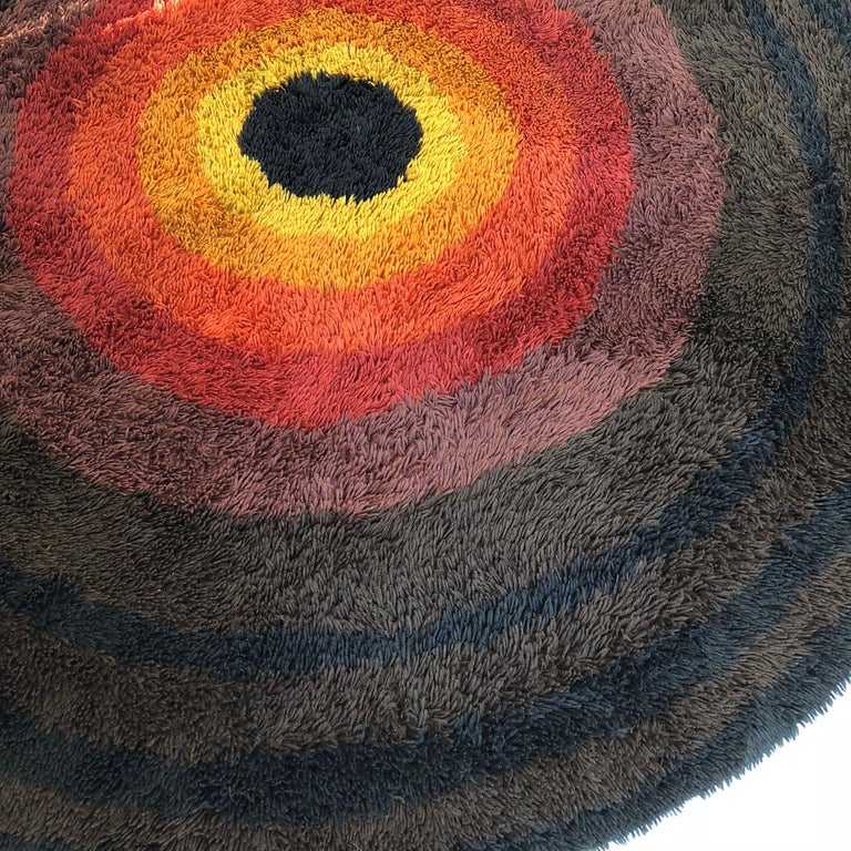 Extra Large Modernist Multi-Color High Pile Rya Rug by ... (768 x 768 Pixel)