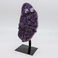 Extra Large Mounted Purple Amethyst Druzy Geode
