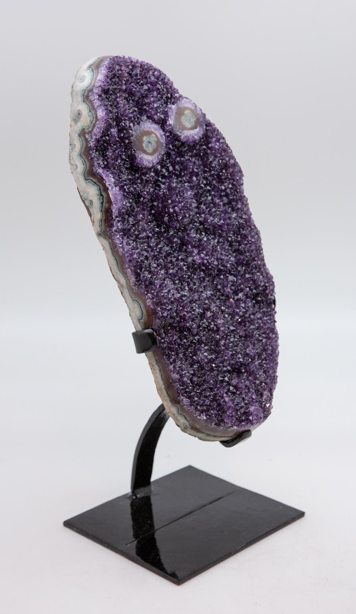 Extra Large Mounted Purple Amethyst Druzy Geode 1