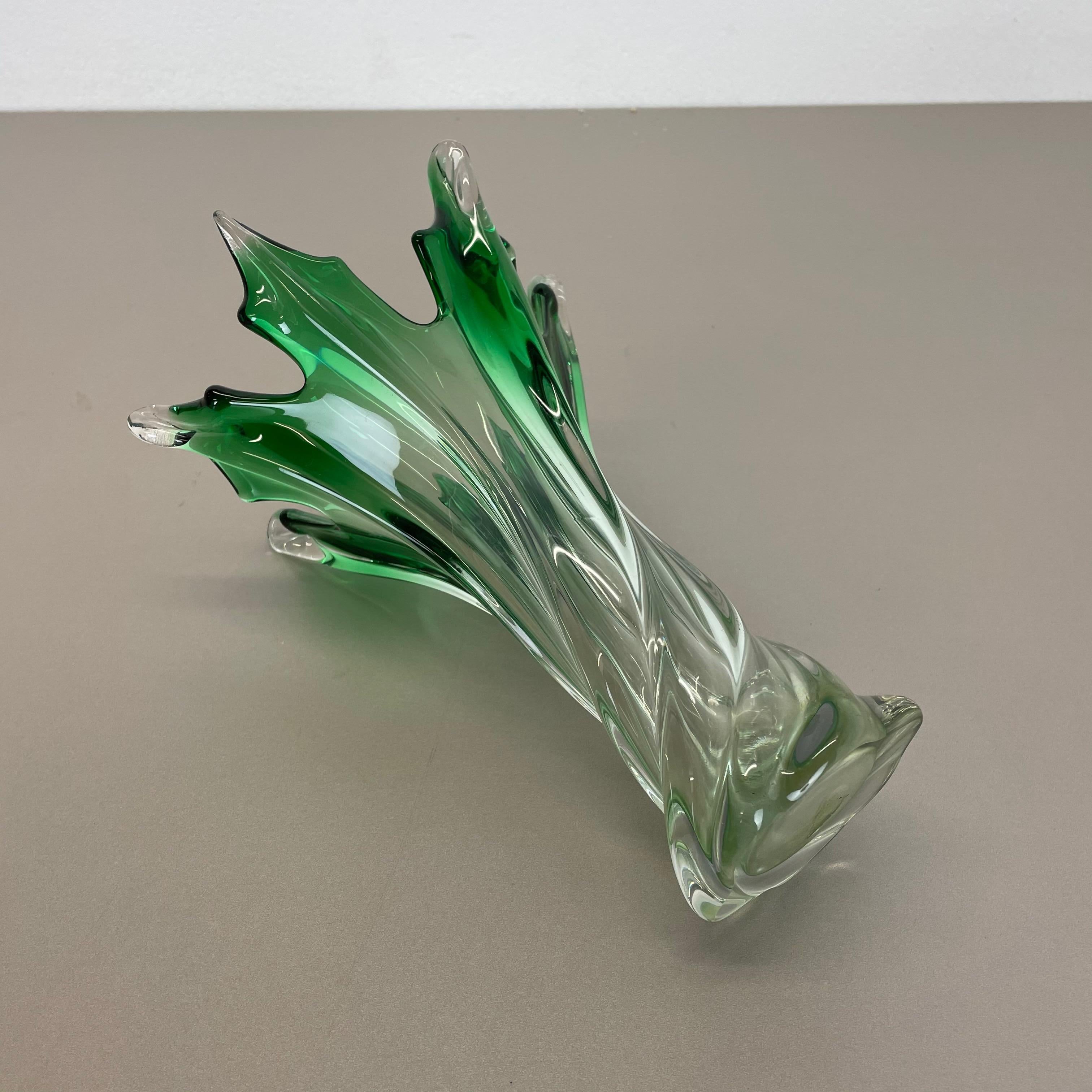 Extra große Vase aus Murano Glass Sommerso mit Blumenmuster, Italien, 1970er Jahre 6