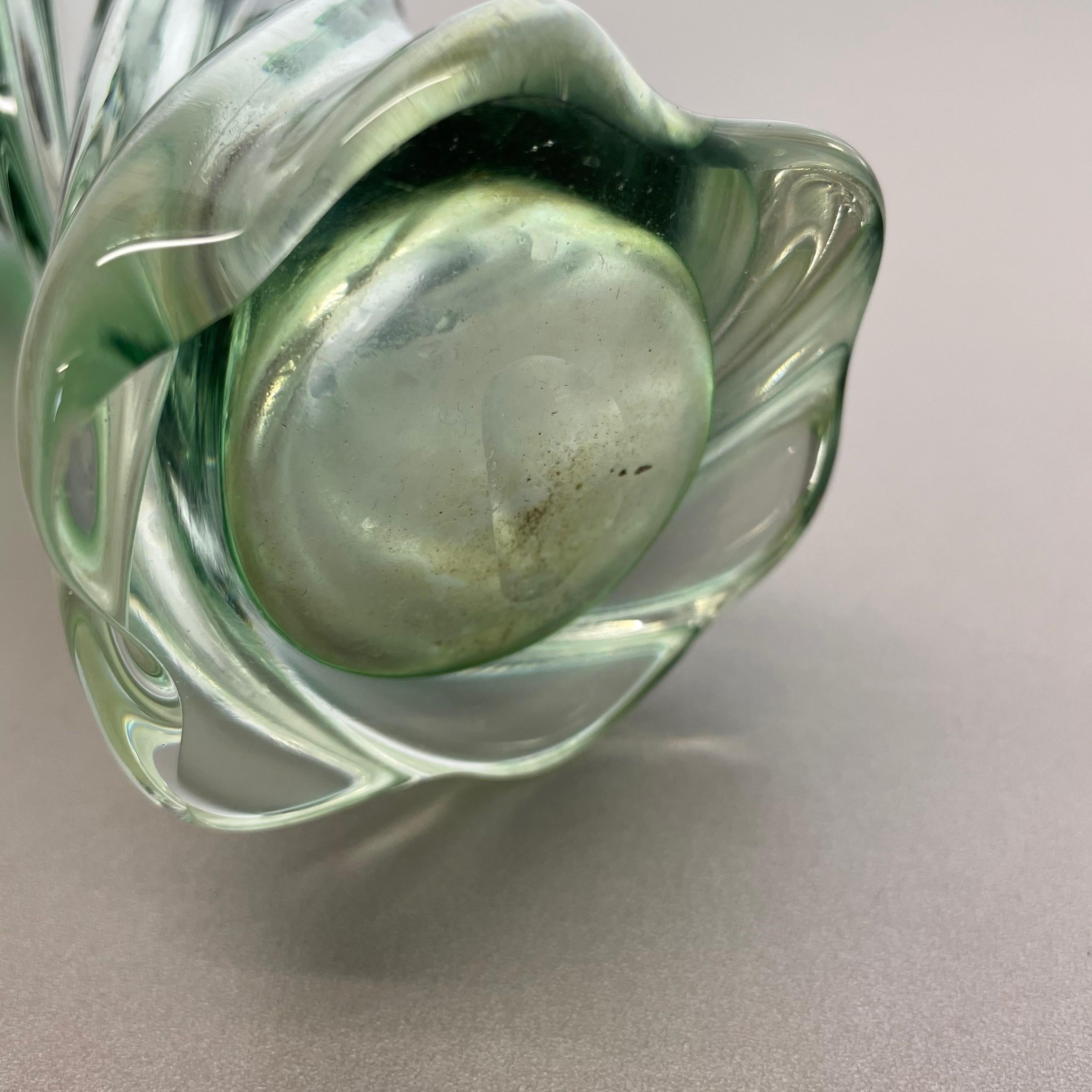 Extra große Vase aus Murano Glass Sommerso mit Blumenmuster, Italien, 1970er Jahre 7