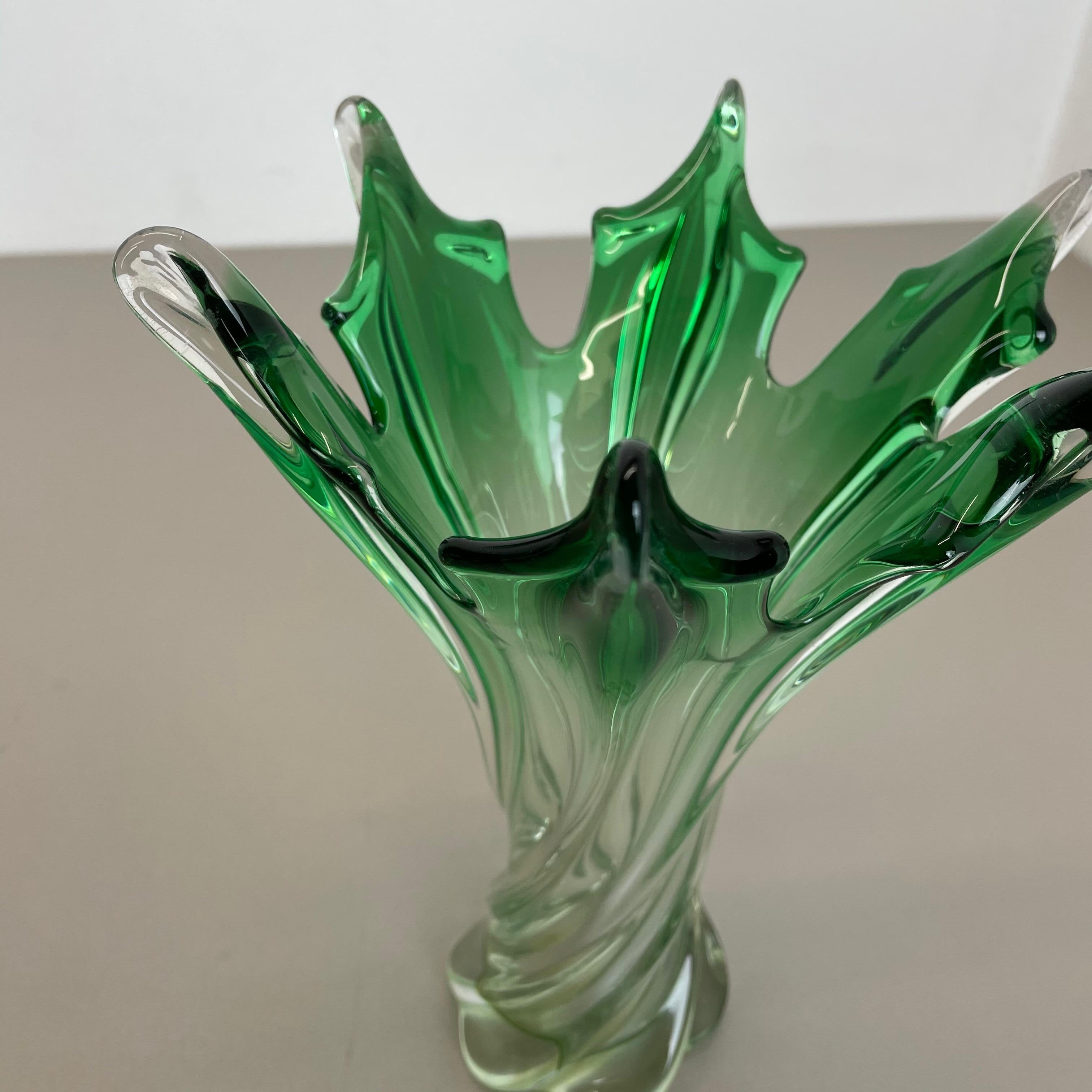 Extra große Vase aus Murano Glass Sommerso mit Blumenmuster, Italien, 1970er Jahre (Italienisch)