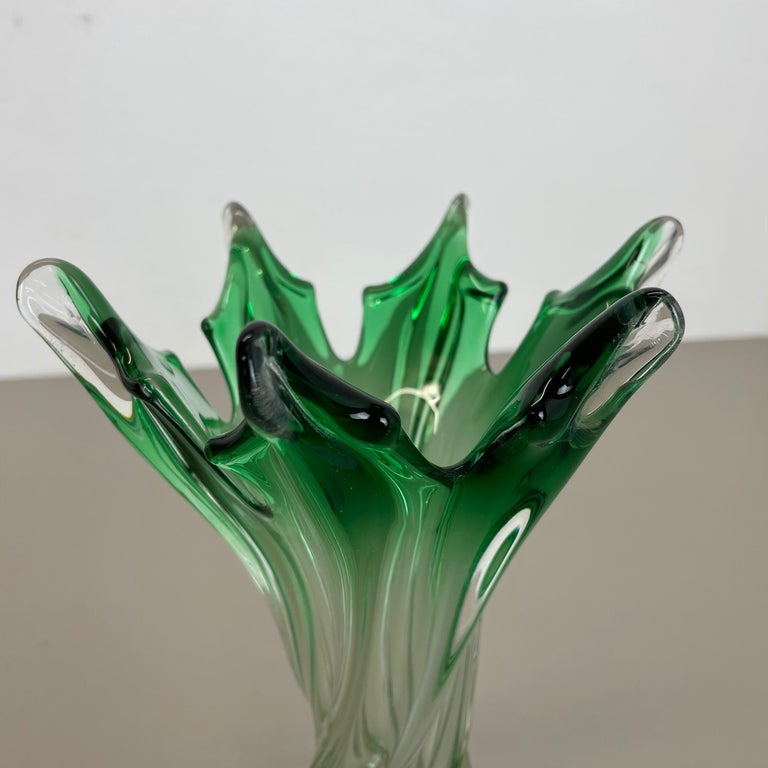 Extra Large Multi-Color Floral Glass Sommerso Vase Made in Murano, Italy, 1970s For Sale 2