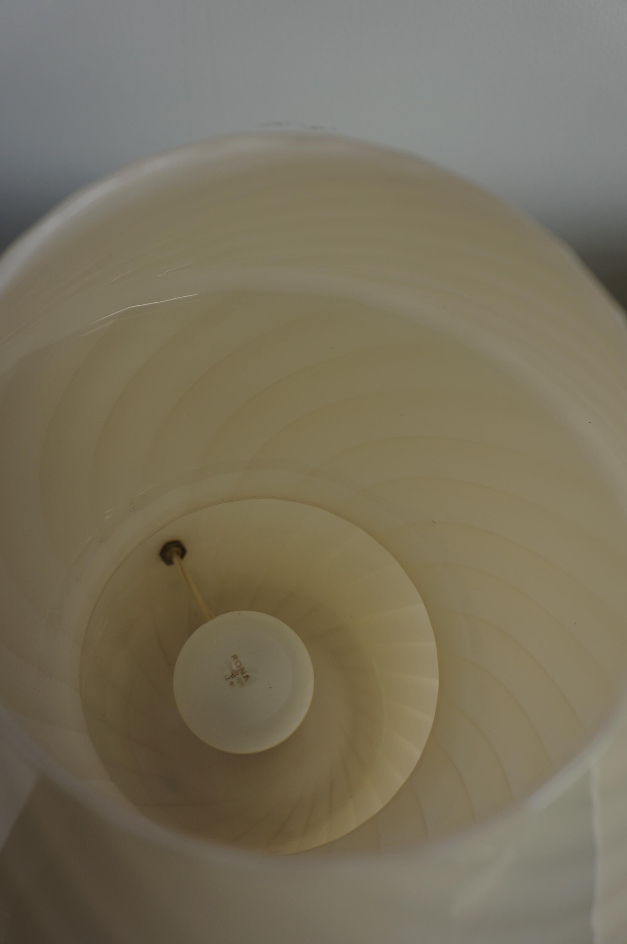 blown glass mushroom lamp