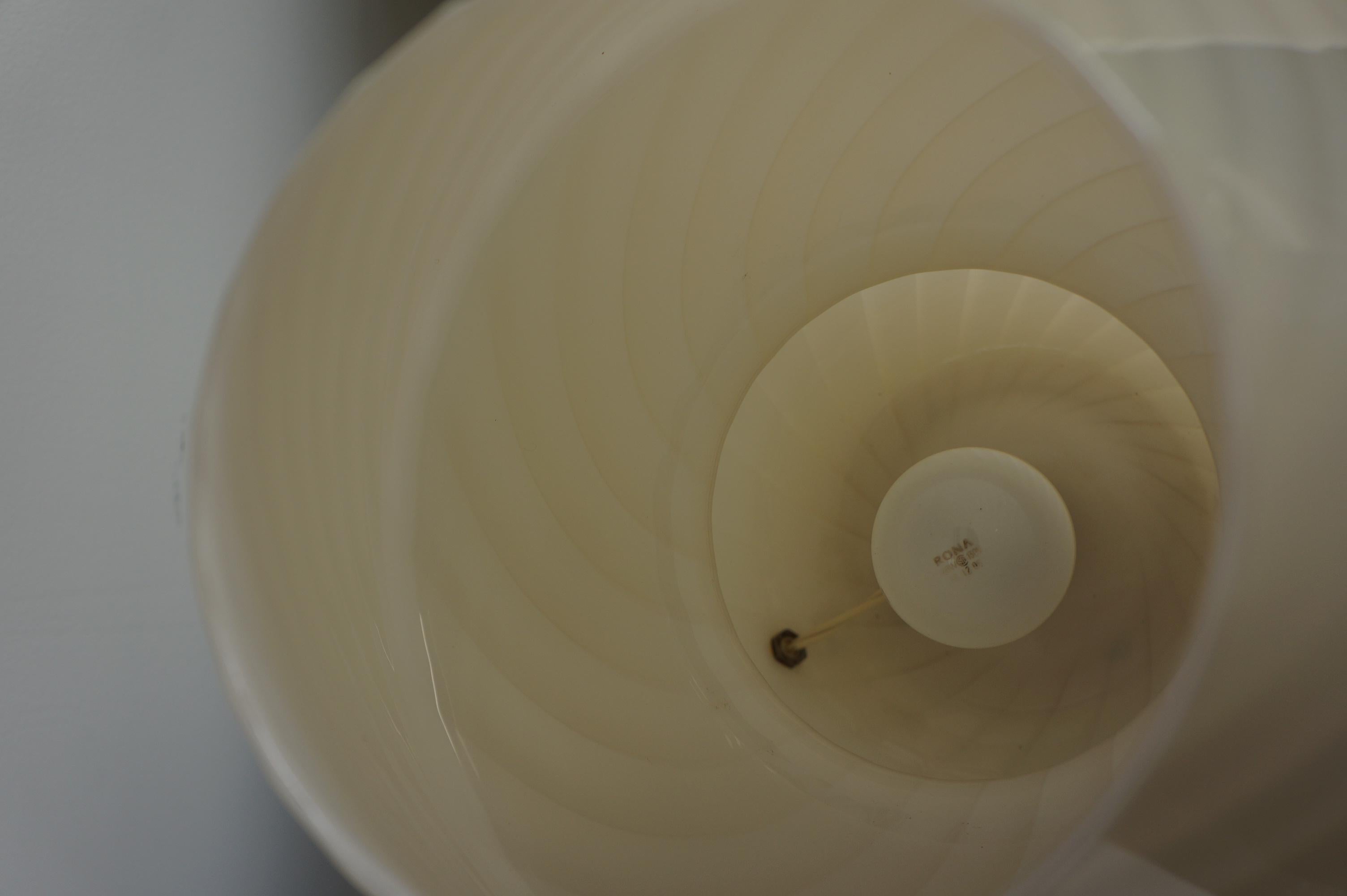 Autre Extra large lampe champignon en verre d'art de Murano couleur crème en vente