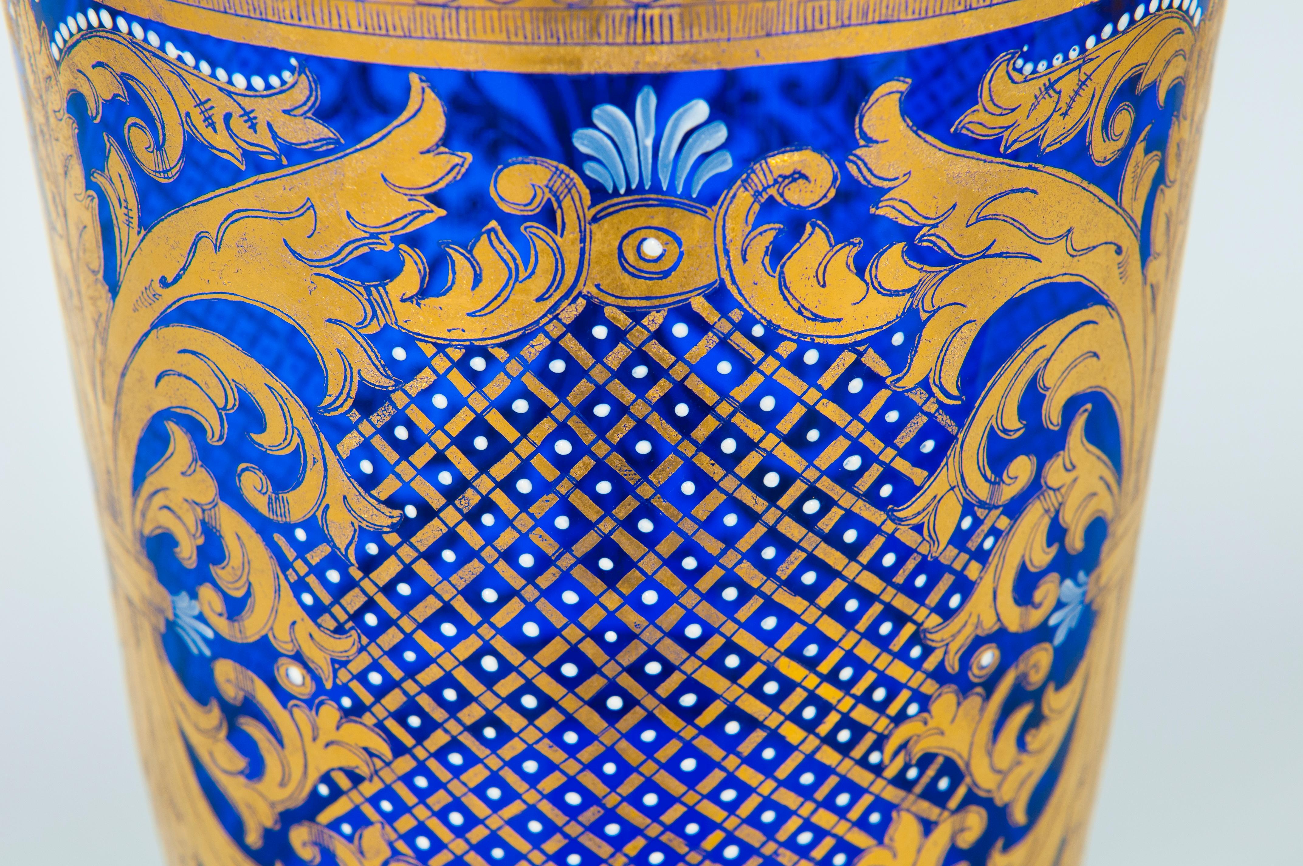 Extra-Large Murano Glass Cup with 24-Carat Gold Decorations, Italy, 1960s For Sale 5