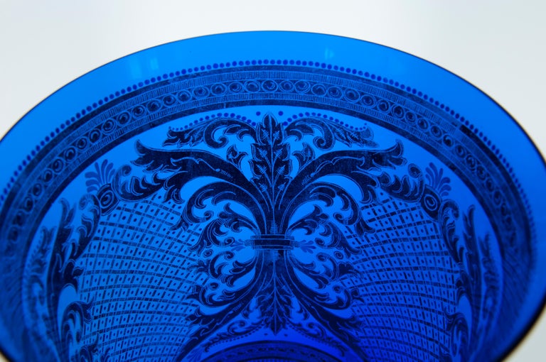 ExtraLarge Murano Glass Cup with 24Carat Gold Decorations, Italy