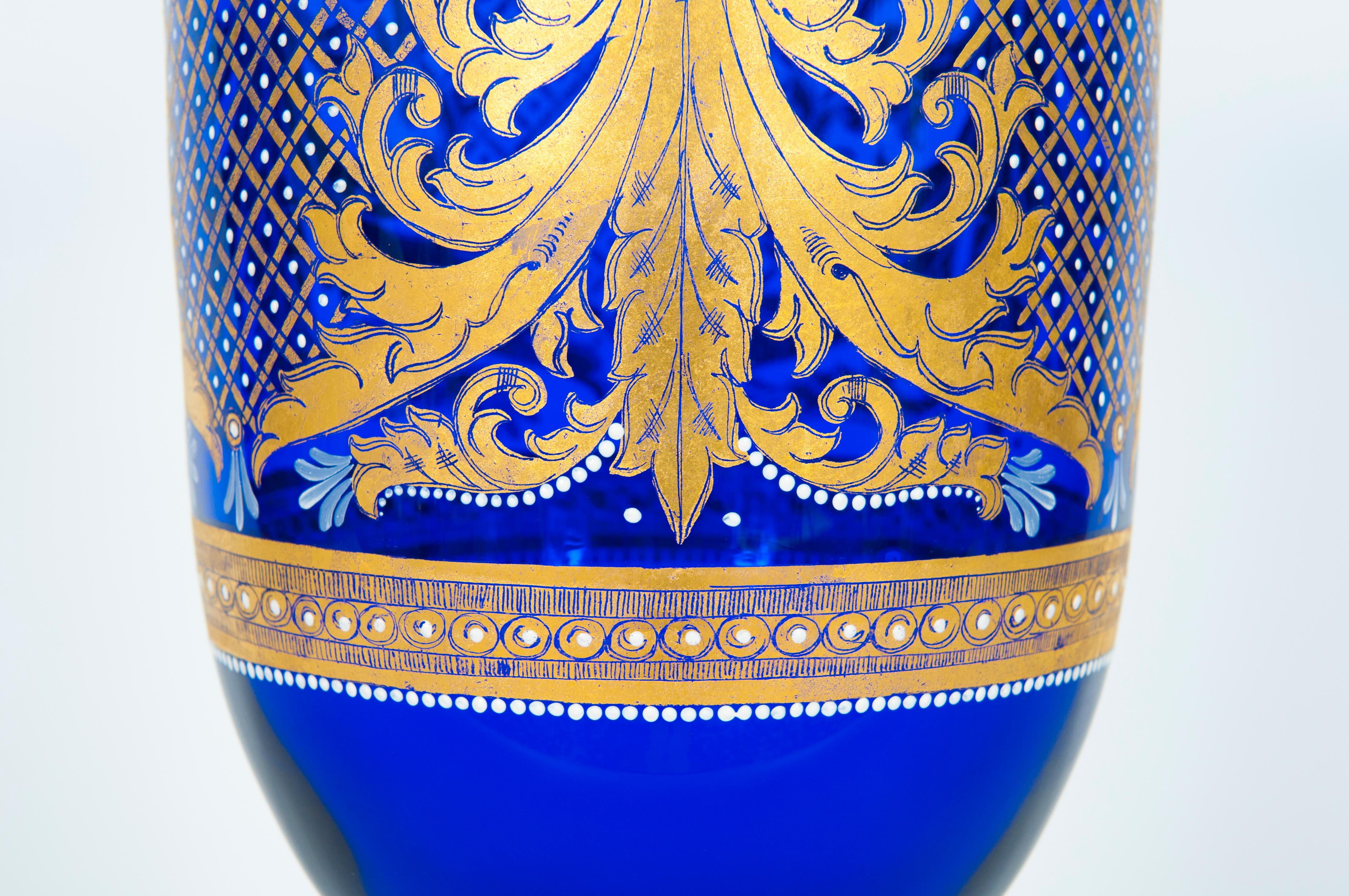 Extra-Large Murano Glass Cup with 24-Carat Gold Decorations, Italy, 1960s In Excellent Condition For Sale In Villaverla, IT