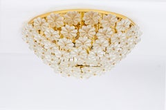 Extra Large Murano Glass Flower Flushmount by Ernst Palme, Germany, 1970s