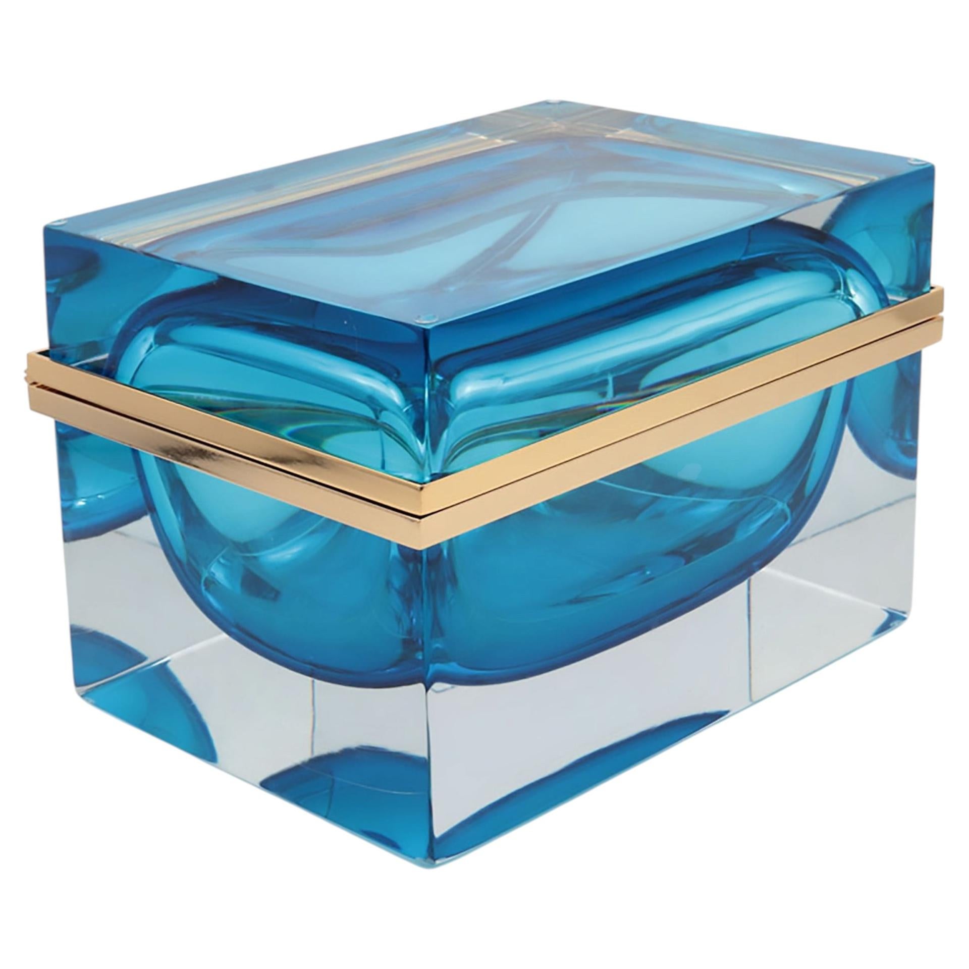 Extra-Large Murano Glass Jewelry Box by Alessandro Mandruzzato