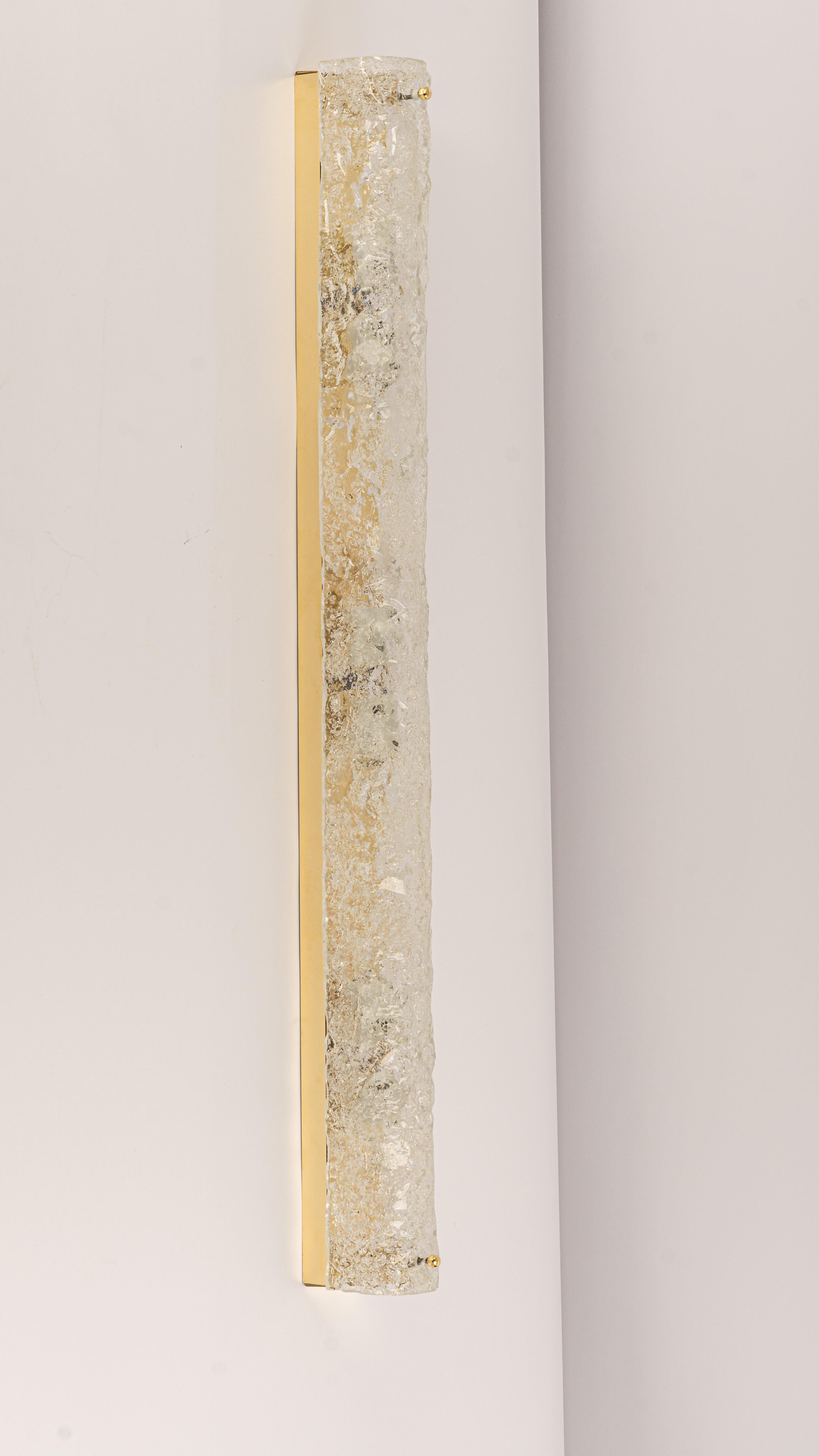 1 de 2 Apliques de cristal de Murano extragrandes Modernist Wall Light, Alemania, años 60 Moderno de mediados de siglo en venta