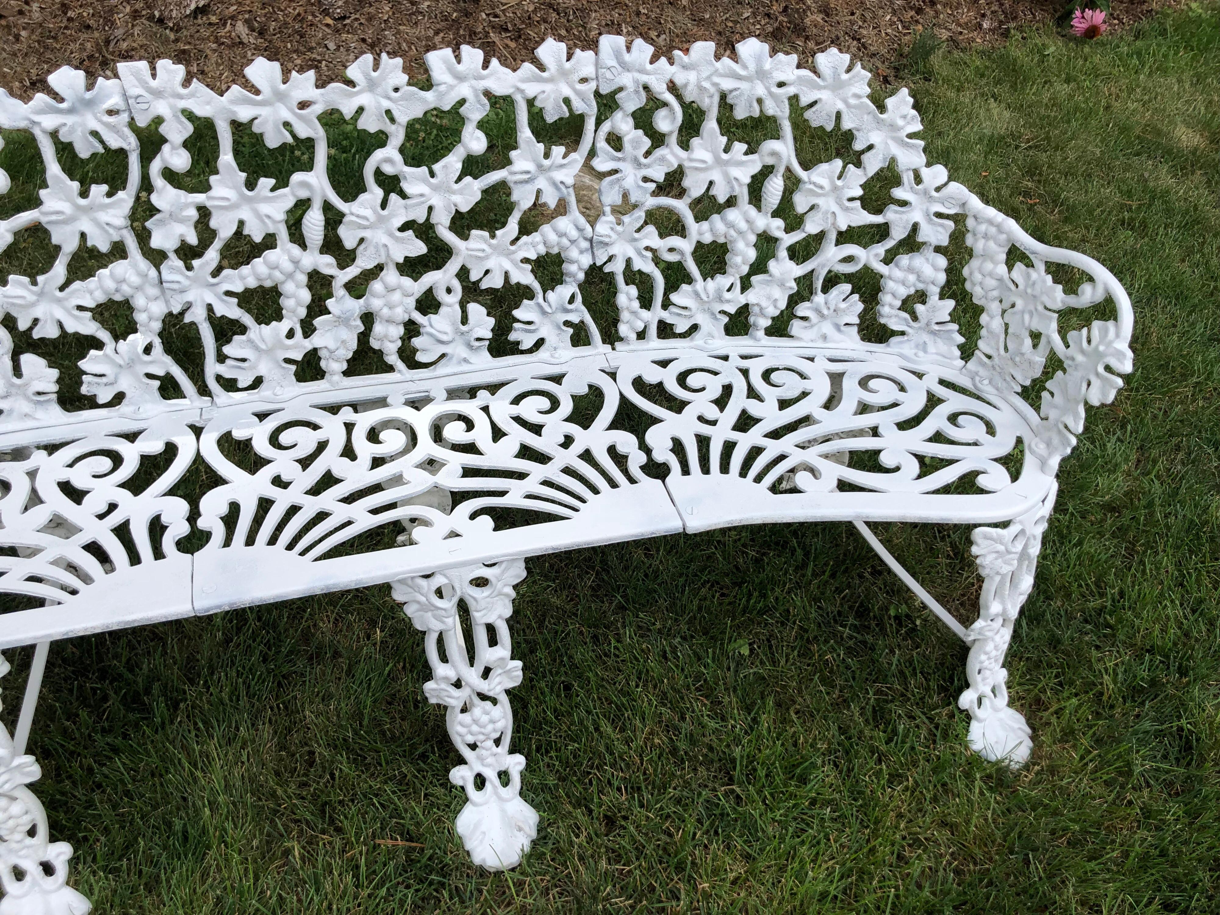 Extra Large Neoclassical Floral Garden Bench 2