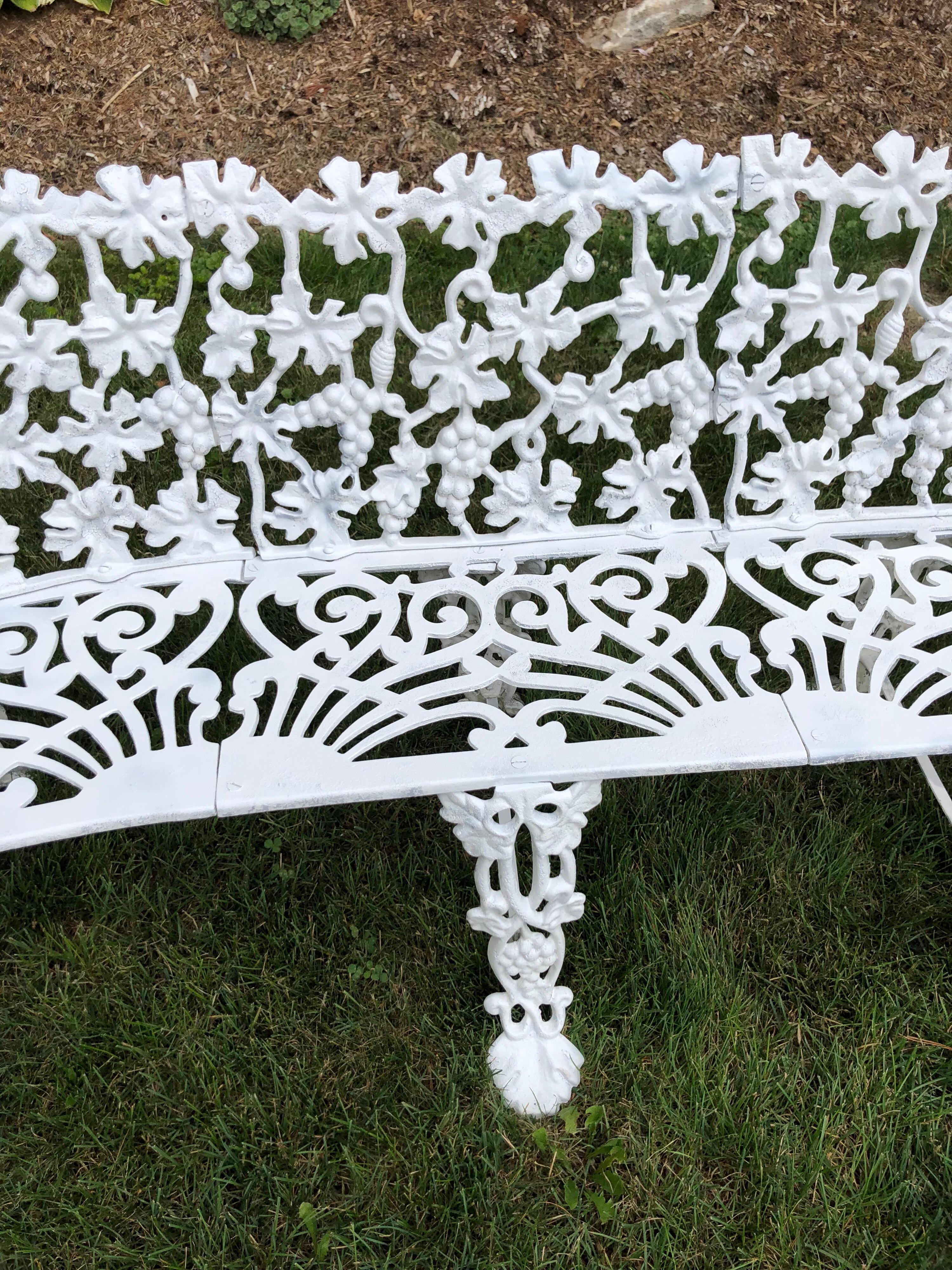 Aluminum Extra Large Neoclassical Floral Garden Bench
