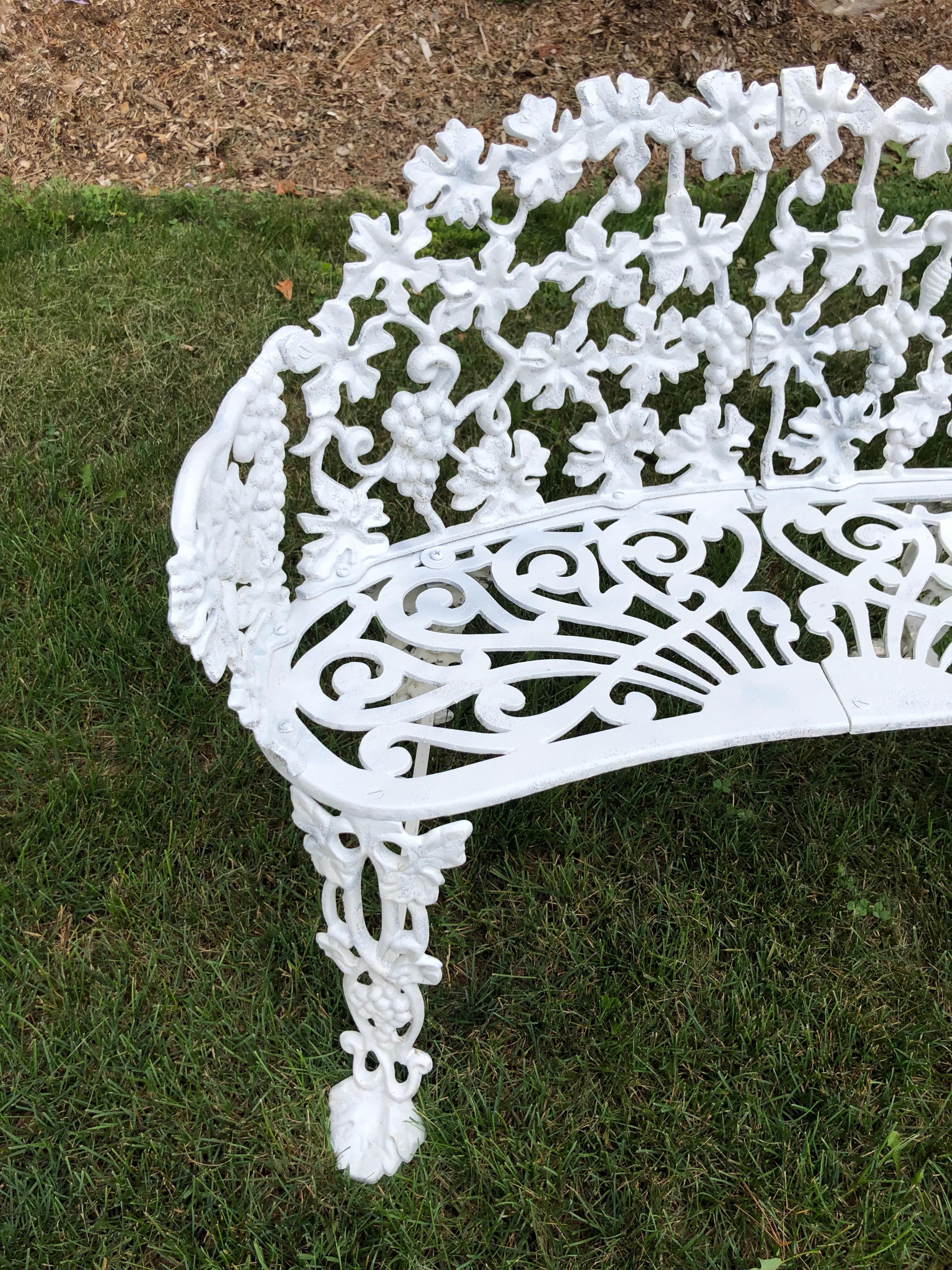 Extra Large Neoclassical Floral Garden Bench 1
