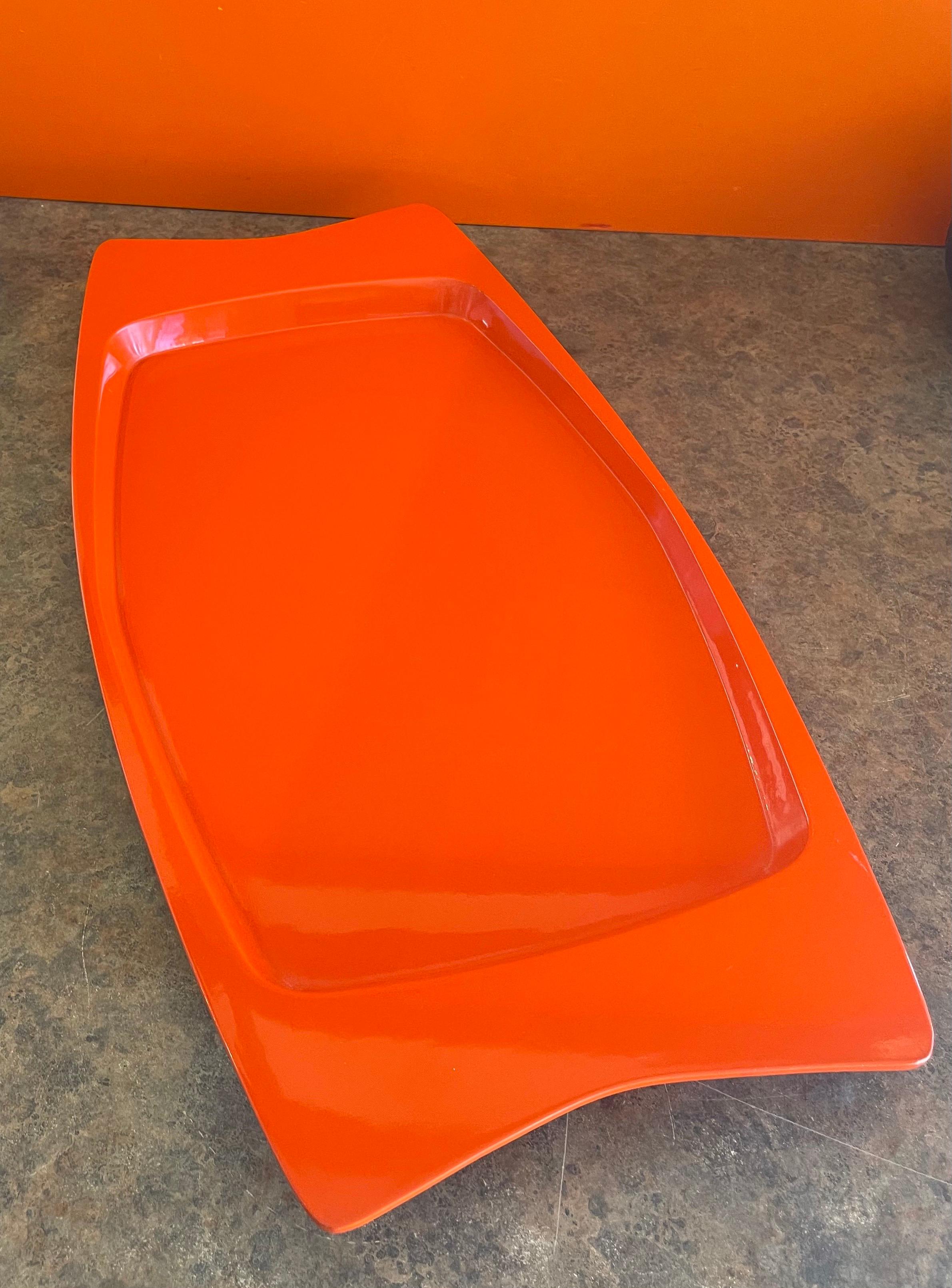 large orange tray