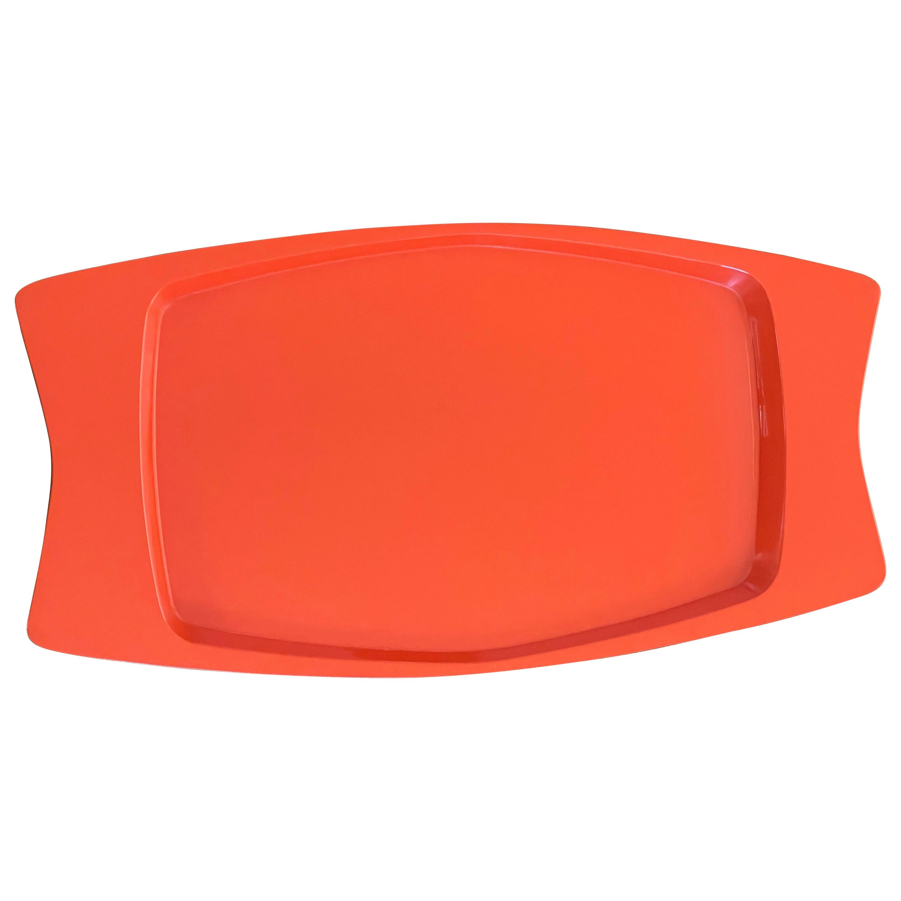 Extra Large Orange Lacquer Tray by Jens Quistgaard for Dansk- Early Production
