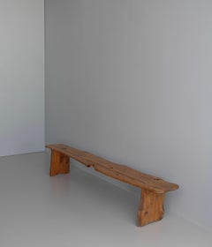 Extra Large Organic Acacia live edge Mid-Century modern wooden Bench