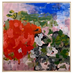 Extra Large Original Floral Abstract Oil Painting Commissioned Avon Corporation