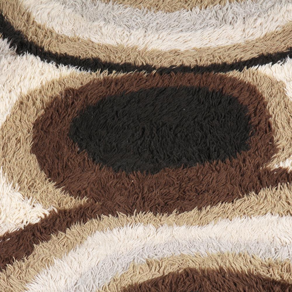Mid-Century Modern Extra large tapis scandinave Rya beige à poils longs d'origine d'E Ege Taepper, années 1960 en vente