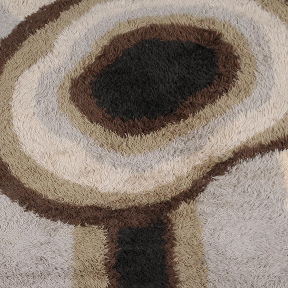 Extra large tapis scandinave Rya beige à poils longs d'origine d'E Ege Taepper, années 1960 Bon état - En vente à Kirchlengern, DE