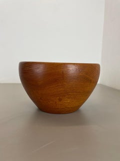 Extra Large Original Vintage Shell Bowl in Solid Teak Wood, Austria, 1970s