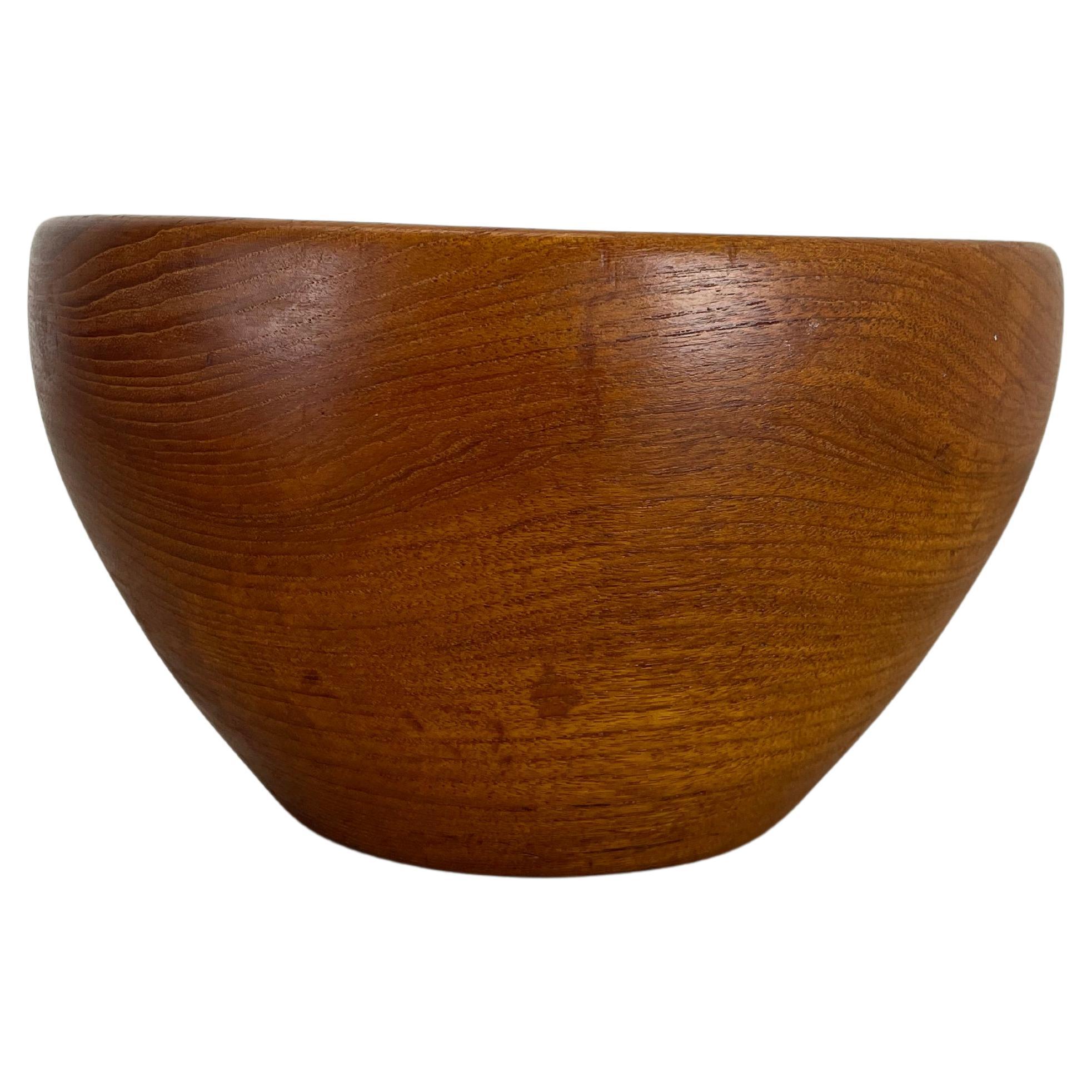 Extra Large Original Vintage Shell Bowl in Solid Teak Wood, Austria, 1970s