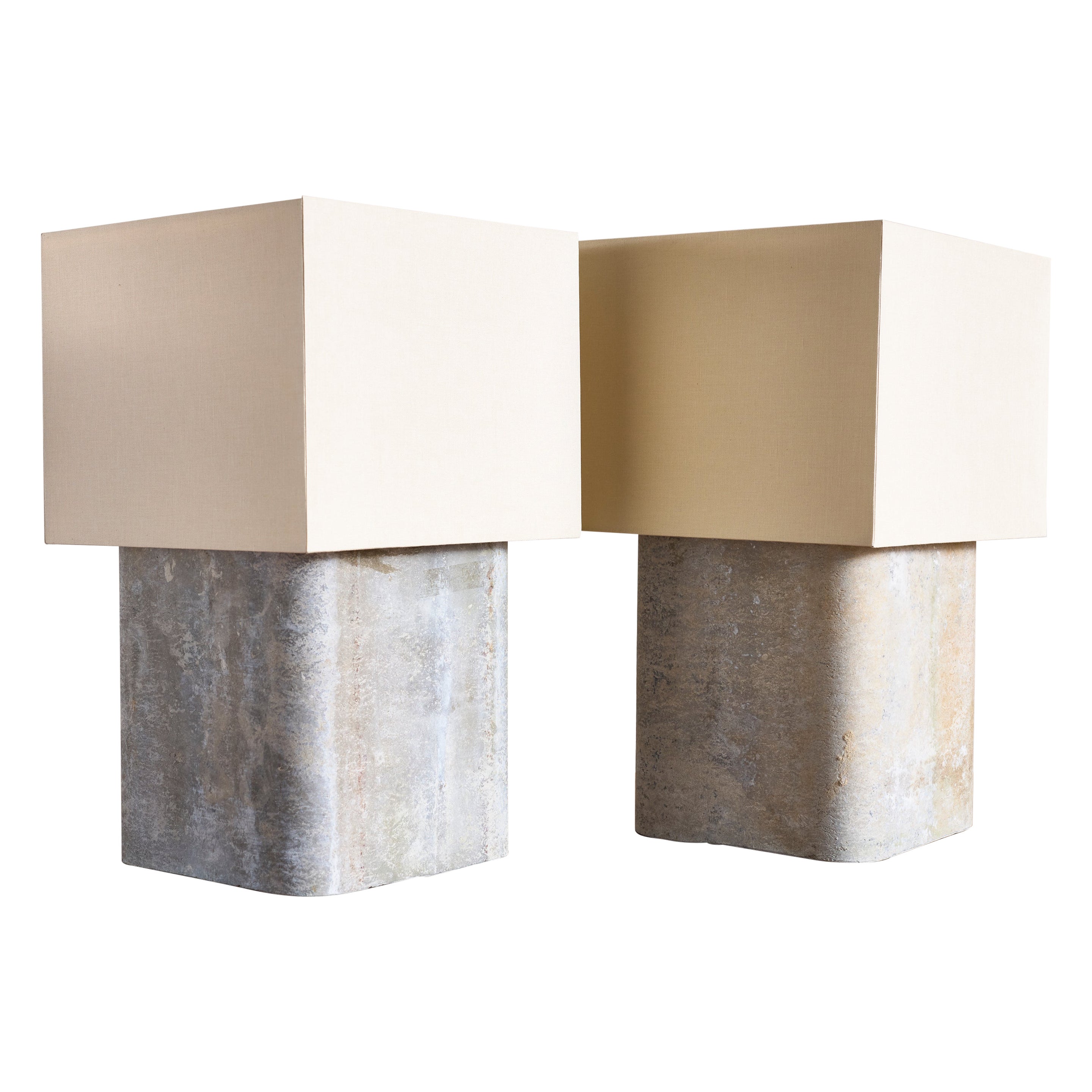 Extra Large Pair of Willy Guhl Lamps For Sale