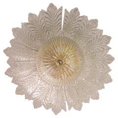 Extra Large Palmetta, Italian Murano Glass Ceiling Light or Flush Mount, 1970s