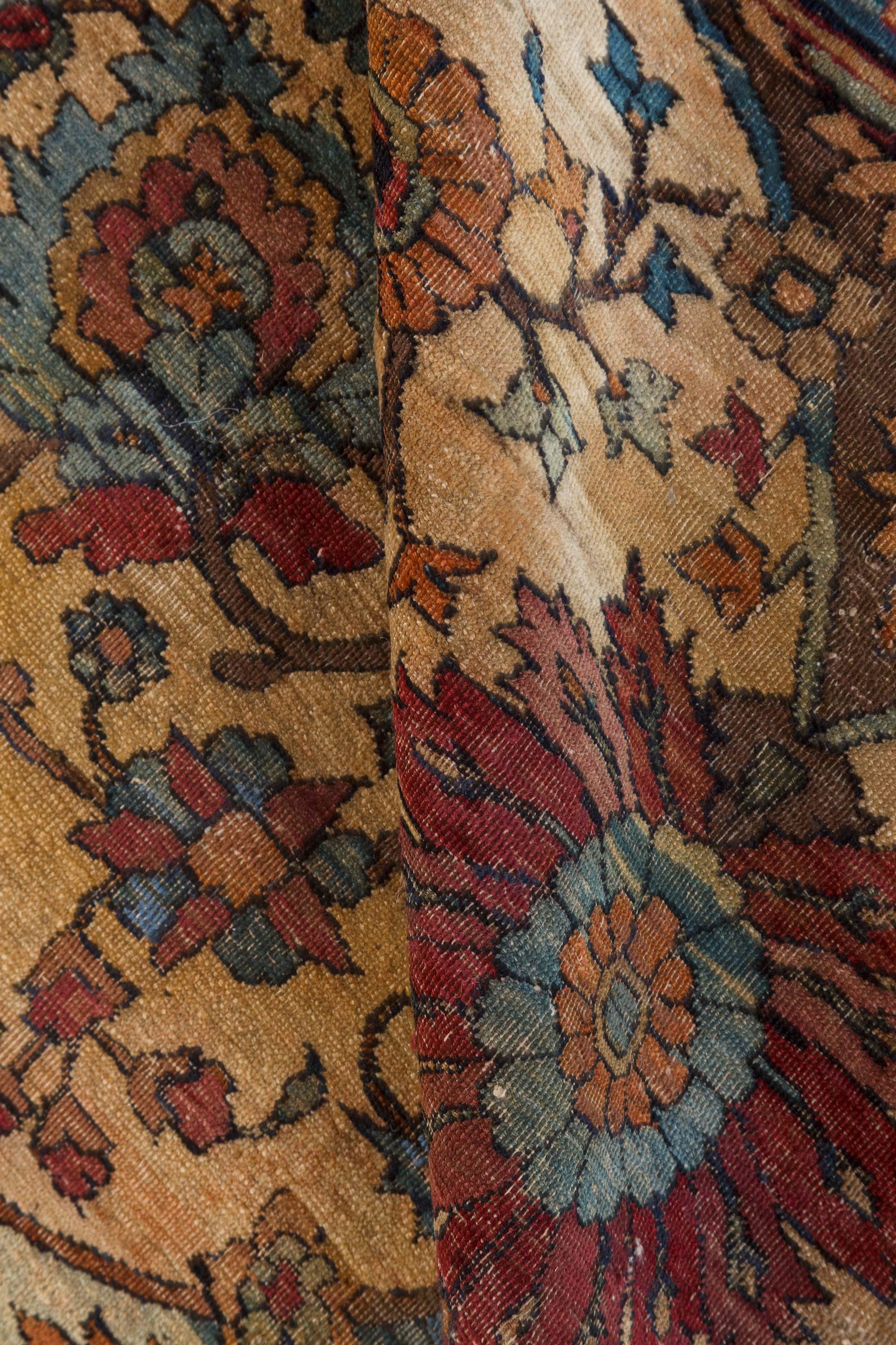 Extra large Early 20th Century Persian Kirman botanic handmade wool rug
Size: 16'4