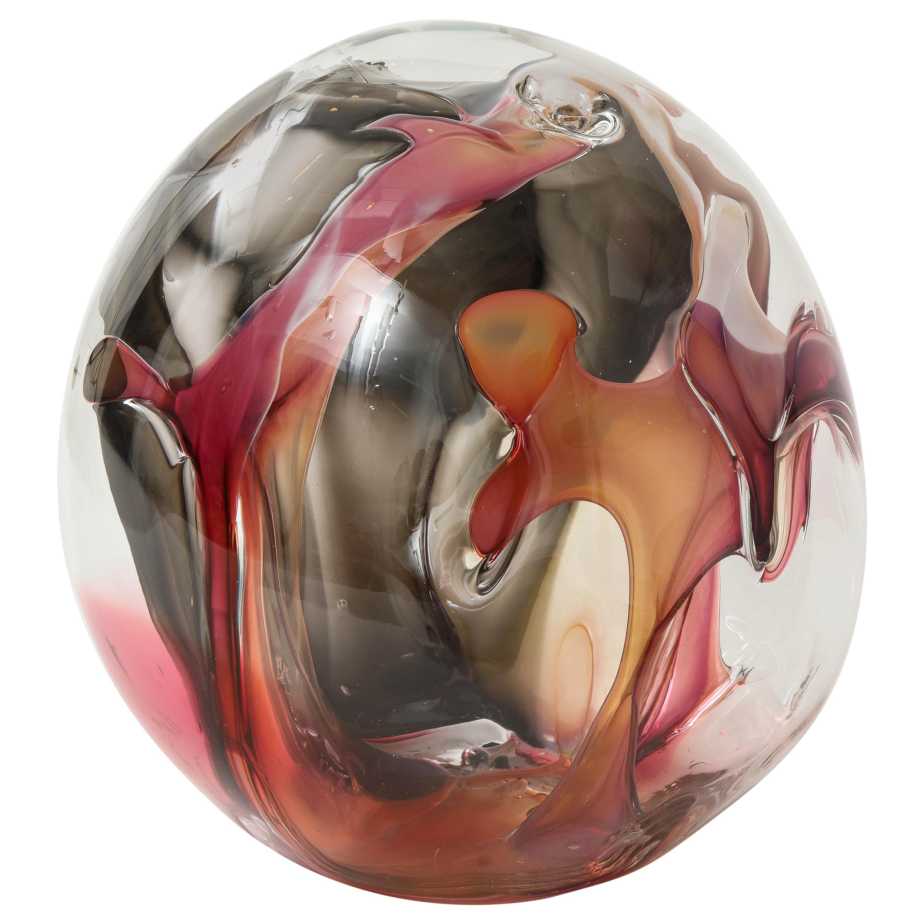 Extra Large Peter Bramhall Glas Orb Sculpture