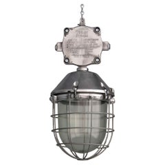 Extra Large Polish Vintage Industrial Cage Ceiling Light by Polam-Wilkasy