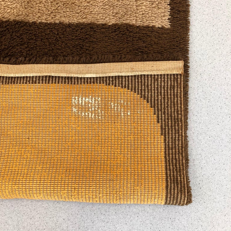 Extra Large Pop Art Multi-Color High Pile Wool Rug by Besmer, Germany ...