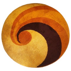 Extra großer Pop Art Psychedilic 1970s Hochflorteppich von Besmer Rugs, Deutschland