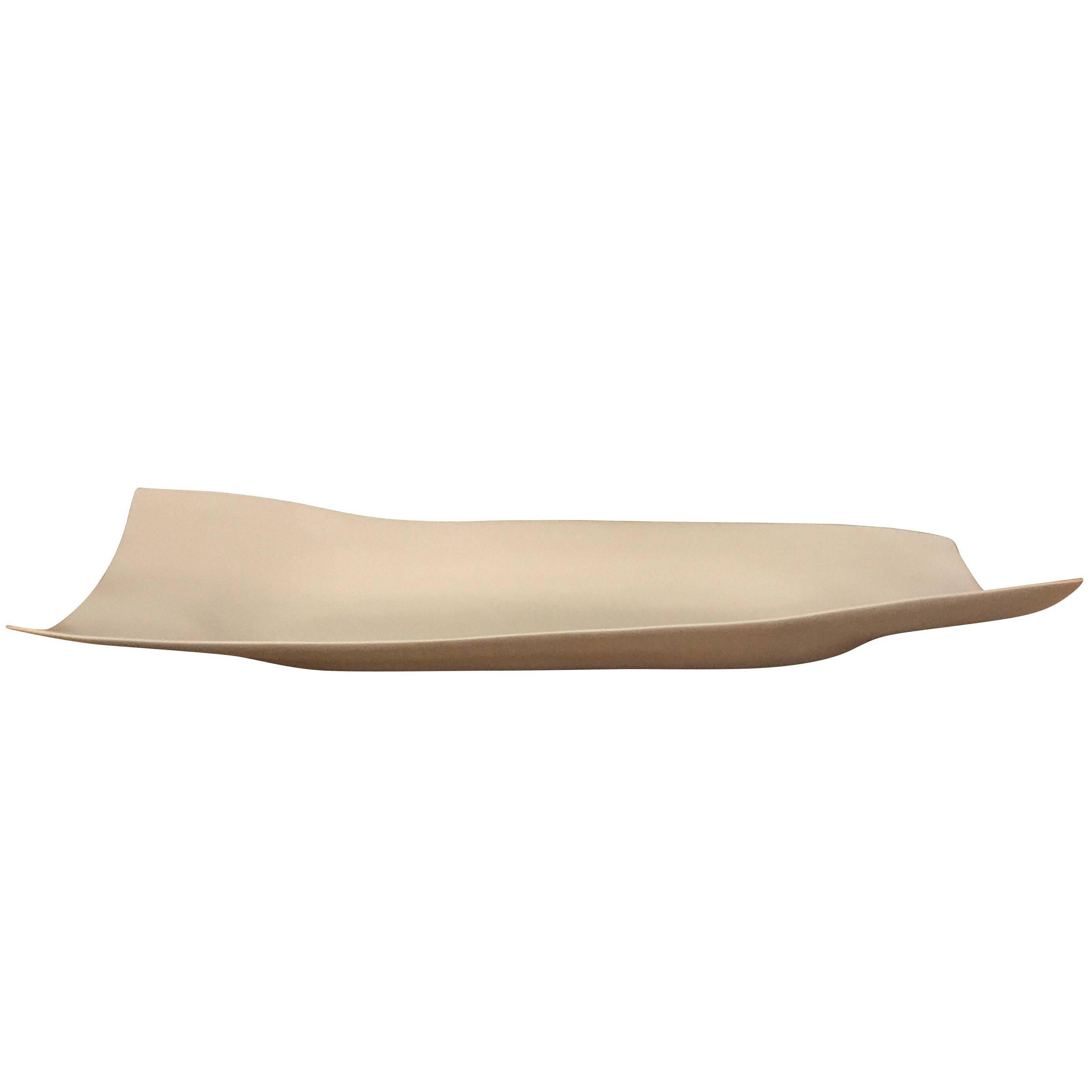 Extra Large Porcelain Elongated Tray, Italy, Contemporary